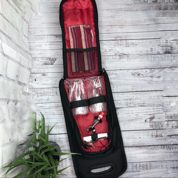 NWOT Wine Champagne travel carrying case set - Picture 3 of 8